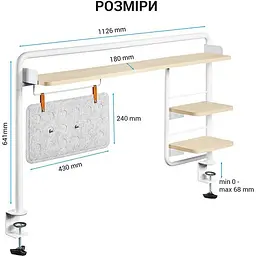 Настільна полиця-органайзер OfficePro DS253W White (DS253W) - мініатюра 7
