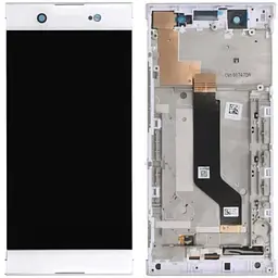 Дисплей Sony G3212 Xperia XA1 Ultra Dual /G3221 /G3223 /G3226 білий, з рамкою