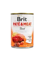 Вологий корм з яловичиною та індичкою для собак Brit Pate & Meat Dog Beef, 400 гр