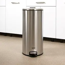 Відро для сміття МVM з кришкою та педаллю 30 л (BIN-16 30L SS) - мініатюра 6