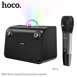 Портативна акустика Hoco Warm Sound K Song wireless speaker BS41 з мікрофоном 20W - мініатюра 6