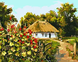 Картина за номерами Українська Хатина © 40*50 см Орігамі LW 3162