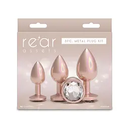 Набір анальних пробок NS Novelties Rear Assets - Trainer Kit - Iridescent Champagne - мініатюра 4