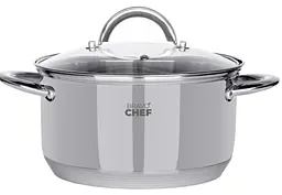 Каструля 18 см (2.6 л) з кришкою BRAVO CHEF kuh0016480