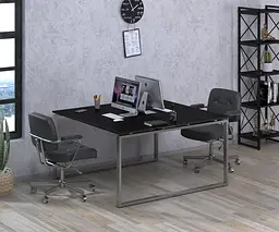 Подвійний письмовий стіл Loft design Q-140 (Горіх Модена)
