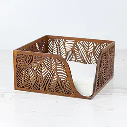 Дерев'яна серветниця VANZA LEAF walnut - L (21 см)  - мініатюра 8
