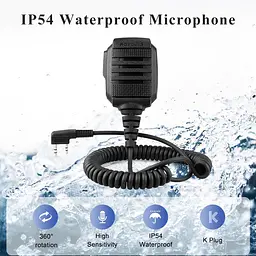 Вологозахищена тангета для рацій Retevis, Kenwood, BAOFENG, POFUNG, PUXING, TYT з K-штекером Retevis HK006 (100893) - мініатюра 2