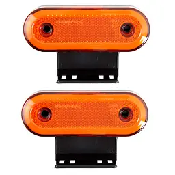Габарит LED неоновий овальний 115х40мм 12/24V Помаранчевий 2 шт. (FR 0294 К 263)