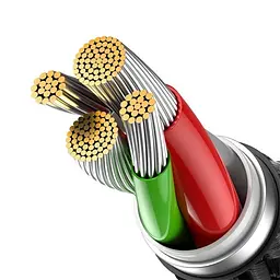 USB кабель Baseus Glimmer Series Fast Charging Data Cable USB to iP 2.4A 1m чорний CADH000201 - мініатюра 5