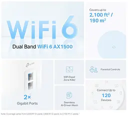 Mesh-система TP-Link Deco X10 AX1500 (7073462) - мініатюра 2
