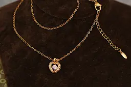Набір Xuping Jewelry маленьке серце з фіанітом, що танцює, з добором 5 см золотистий
