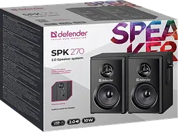 Акустика Defender 2.0 SPK-270 10Вт USB Black (65270) (6857922) - мініатюра 4