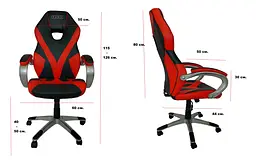 Комп'ютерне крісло ZANO RACER RED + оригінальний килимок для миші! - мініатюра 7