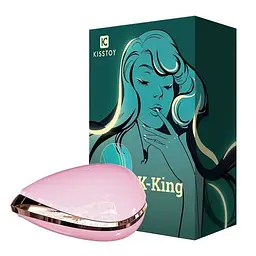 Стимулятор KisToy K-King Грайливий вакуумний, 10.5х6.1 см рожевий - мініатюра 3