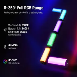 Магнітна ручна світлова паличка NEEWER TL96 RGB - мініатюра 2