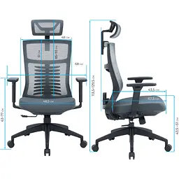 Офісне крісло OfficePro Balance OC550-B-DG-DG Black/Dark Gray [148645] - мініатюра 15