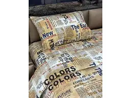 Комплект постільної білизни ARCLOUD Євро 200х220 Newspaper 2нав. 50х70 полікотон - мініатюра 6