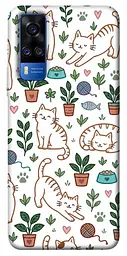 TPU чохол Demsky Cats pattern для Vivo Y51a