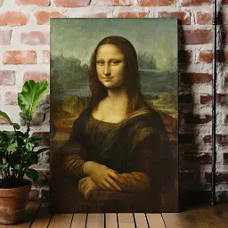 Інтер'єрна картина Мона Ліза, Джоконда, Леонардо да Вінчі, Leonardo da Vinci, Mona Lisa, християнський живопис, 60×40 см (id6666)