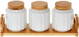 Набір банок для спецій Nouvelle Home Naturel 3 банки Bona 29,5х9,5х12 см kuh0008071