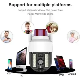 Бездротова вулична камера Grand Wi-Fi PTZ Verto VRT-C262 FHD 4mp поворотна з сигналізацією - мініатюра 5