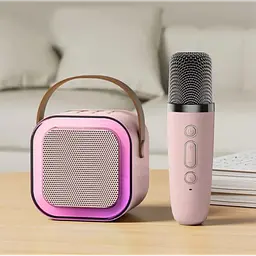Портативна колонка з караоке мікрофоном і RGB-підсвіткою Winso K12 10 W Bluetooth, USB, microSD, AUX, Type-C - мініатюра 3