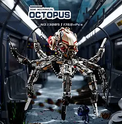 Конструктор механічний восьминіг MJI Octopus для дітей і дорослих живий світ 1768 деталей - мініатюра 8