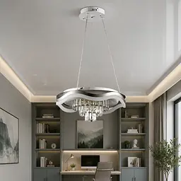 Світлодіодна люстра Splendid Ray C305/1+1 LED (CH) з кришталем, біло-золота, 40 Вт - мініатюра 2
