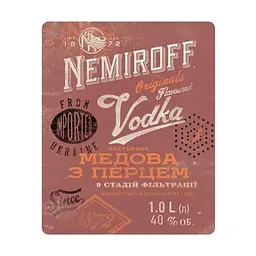 Набір: настоянка Nemiroff Originals Українська медова з перцем 40% 1 л х 2 шт. - мініатюра 5