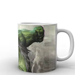 Кухоль GeekLand Халк Hulk фан арт HU.02.039 330 мл білий - мініатюра 3
