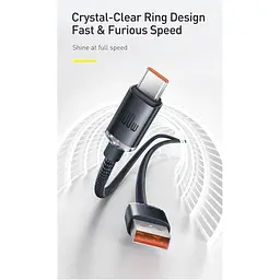 Кабель Baseus Crystal Shine Series USB-A to Type-C 100W 1.2m Black (CAJY000401) [169549] - мініатюра 8
