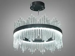 Люстра стельова LED Diasha 839/500PB 130W, 7150 лм, чорний, регульована висота, сучасний стиль для дому - мініатюра 2