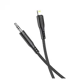 Кабель Hoco UPA18 Pisces Cable 3.5" to Lightning 1m Black