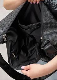 Жіноча сумка Sambag Bag-glove чорна 50 х 28 х 5 см (53400067) - мініатюра 7