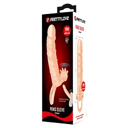 Насадка на пеніс Pretty Love LyBaile Penis extended Sleeve Connor 17 см тілесний - мініатюра 8