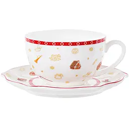 Чайний набір Lefard Christmas Delight, 250 мл, білий з червоним (985-148) - мініатюра 2