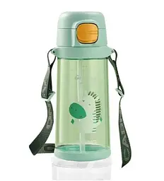 Пляшка для води Casno 690 мл KXN-1219 Зелена (Зебра) з соломинкою TRITAN (KXN-1219_Green) - мініатюра 3