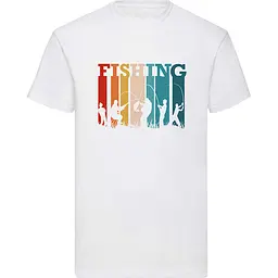 Біла чоловіча футболка "Fishing" XXXL
