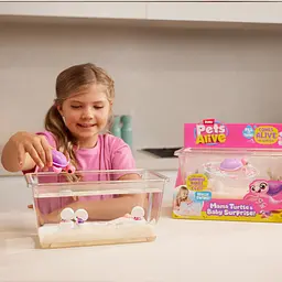 Інтерактивний ігровий набір Мама черепаха із сюрпризом Pets and Robo Alive 9560 "Mama and Baby Surprise" - мініатюра 2