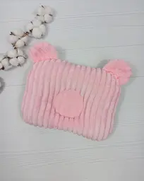 Дитяча ортопедична подушка 24×32 для новонароджених a.l.babybox Зайчики в трояндах Рожевий - мініатюра 2