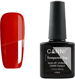 Фінішне покриття посилене без липкого шару Canni No wipe Tempered Top coat 7.3 мл - мініатюра 2