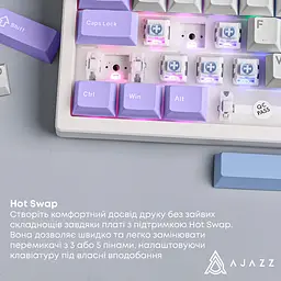 Клавіатура бездротова Ajazz AK980 V2 Gift Switch V2 White (AK980-V2-G-PWB) - мініатюра 12