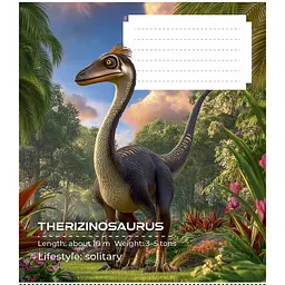 Зошит шкільний Школярик на скобі у клітину 24 аркуши Dinosaurs-2 (024-3753K)  