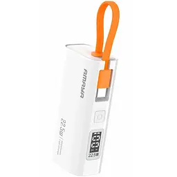 Портативне ЗП Power Bank FD39 22.5W з дисплеєм і кабелем 5000 mAh White Amaya teh0029448