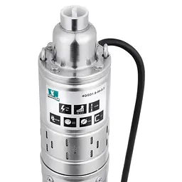 Насос глибинний вихровий Pumpman 4QGD1.8-50-0.55 кВт Нmax 130 м Qmax 1,8 куб.м 550 Вт (CV029778) - мініатюра 4