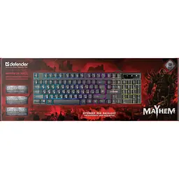 Клавіатура ігрова Defender Mayhem GK-360DL UA RGB,19 Anti-Ghost - мініатюра 7