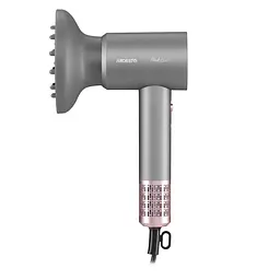 Фен Ardesto Pink Touch, 1600Вт, 2 швидкості, 3темп.режими, іонізація, дифузор, магнітні насадки, сірий+рожевий - мініатюра 9