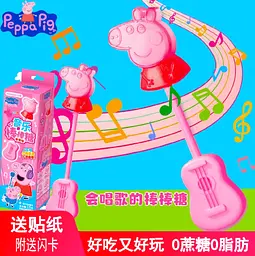 Льодяник Huanledubou Audio Lollipop Strawberry Flavour Peppa Pig 15г - мініатюра 4