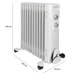 Олійний радіатор Clatronic RA 3737 11 секцій - мініатюра 2