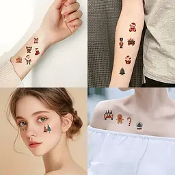 Набір дитячих тимчасових тату Різдво та Новий рік №4 Fresh Tattoo christmas-tatoo-set-10-4 - мініатюра 2